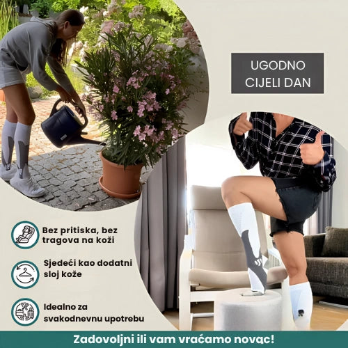 Zenstride® Prozračne kompresijske čarape za stopala i noge bez boli