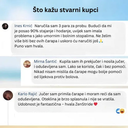 Zenstride® Prozračne kompresijske čarape za stopala i noge bez boli